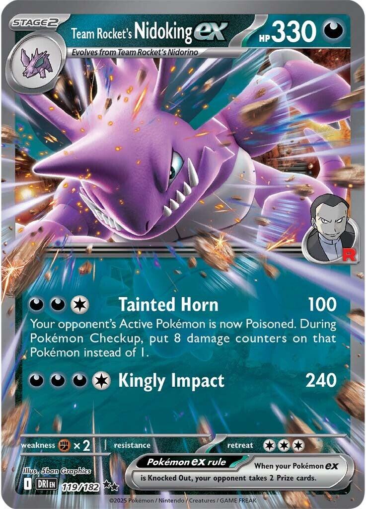 Team Rocket's Nidoking ex (119/182) [Scarlet & Violet: Destined Rivals] | I Want That Stuff Brandon