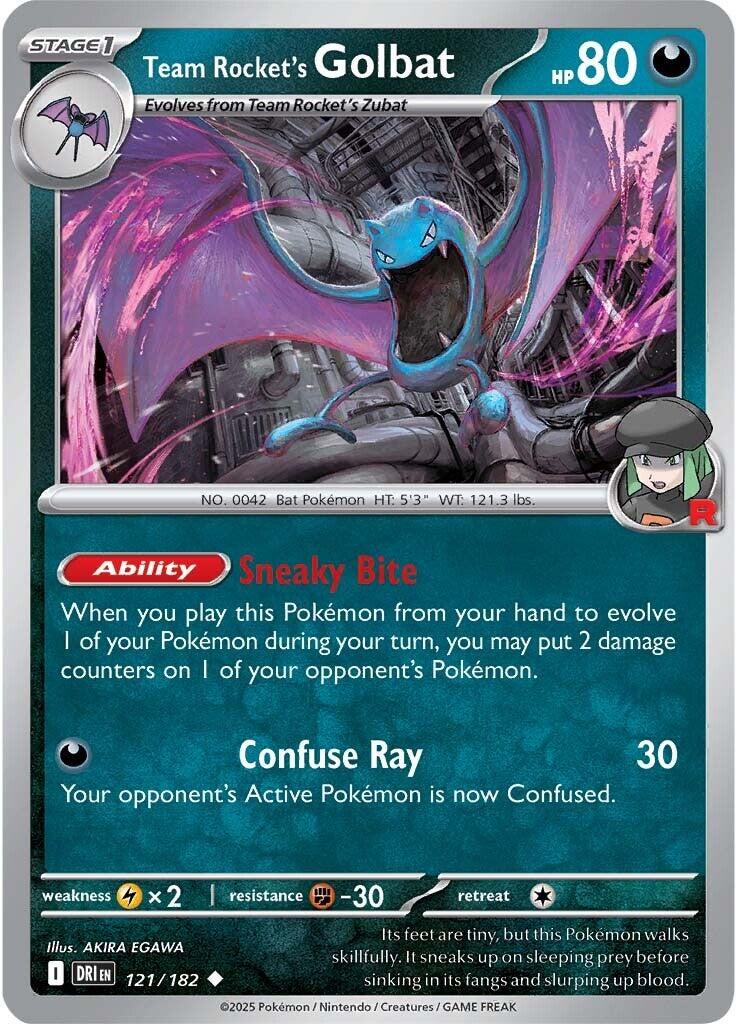 Team Rocket's Golbat (121/182) [Scarlet & Violet: Destined Rivals] | I Want That Stuff Brandon
