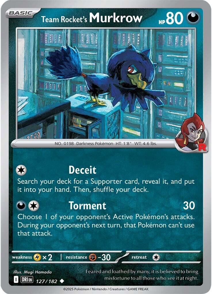 Team Rocket's Murkrow (127/182) [Scarlet & Violet: Destined Rivals] | I Want That Stuff Brandon