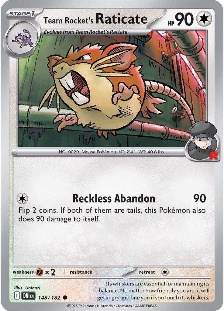 Team Rocket's Raticate (148/182) [Scarlet & Violet: Destined Rivals] | I Want That Stuff Brandon