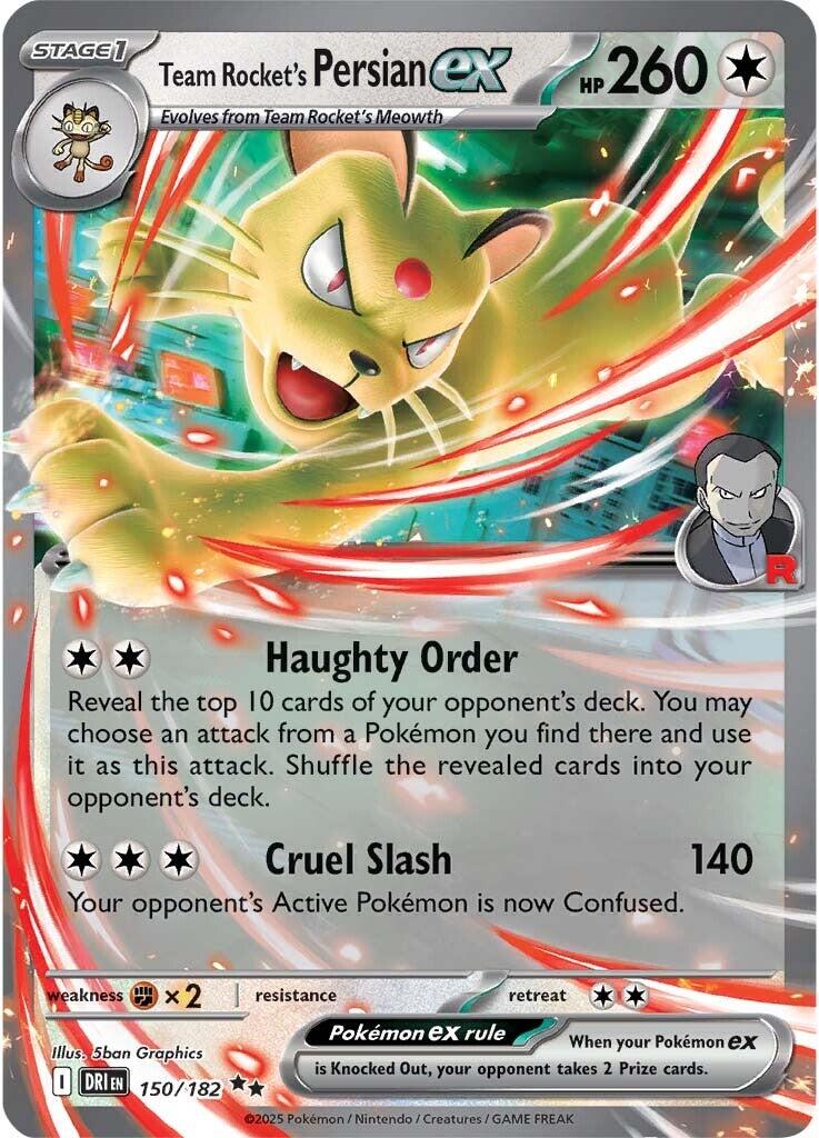 Team Rocket's Persian ex (150/182) [Scarlet & Violet: Destined Rivals] | I Want That Stuff Brandon