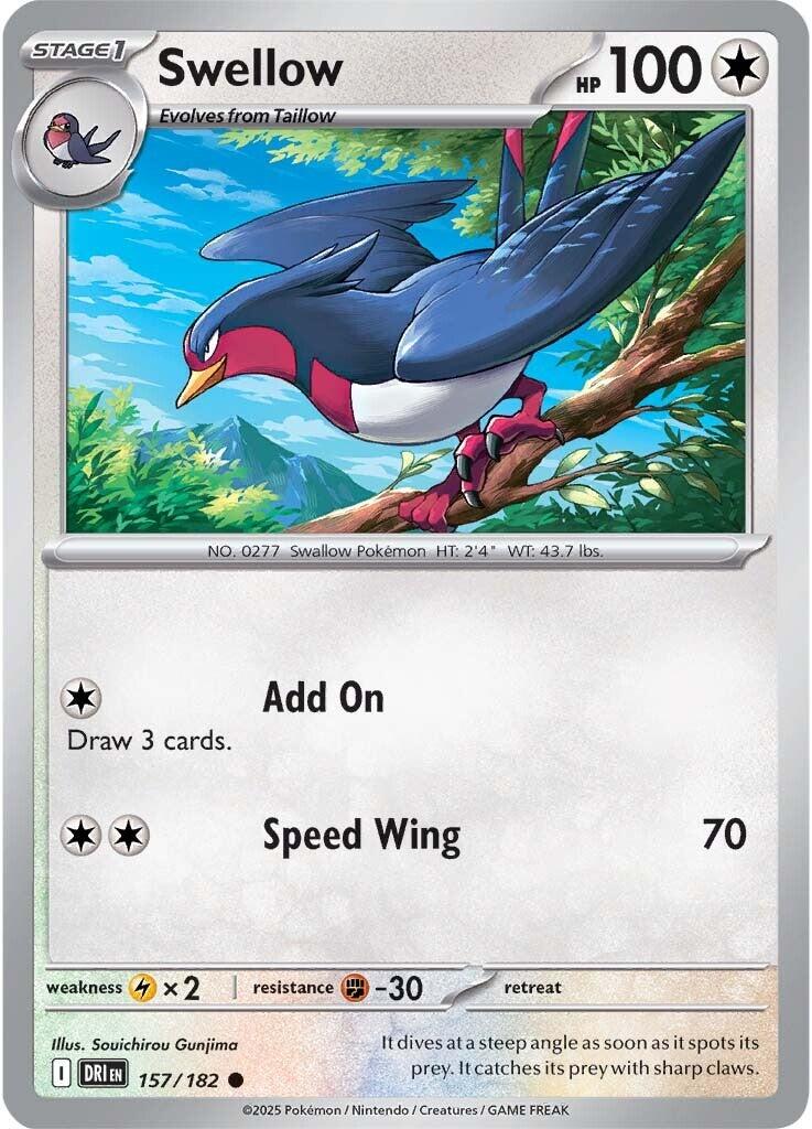 Swellow (157/182) [Scarlet & Violet: Destined Rivals] | I Want That Stuff Brandon
