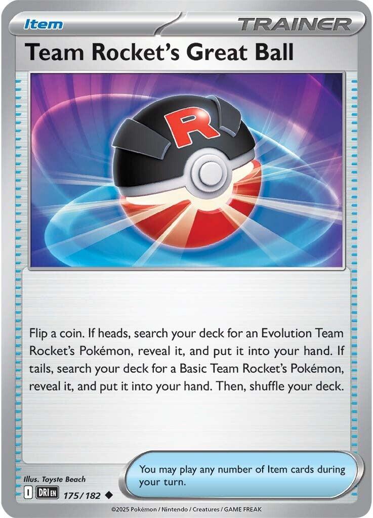 Team Rocket's Great Ball (175/182) [Scarlet & Violet: Destined Rivals] | I Want That Stuff Brandon
