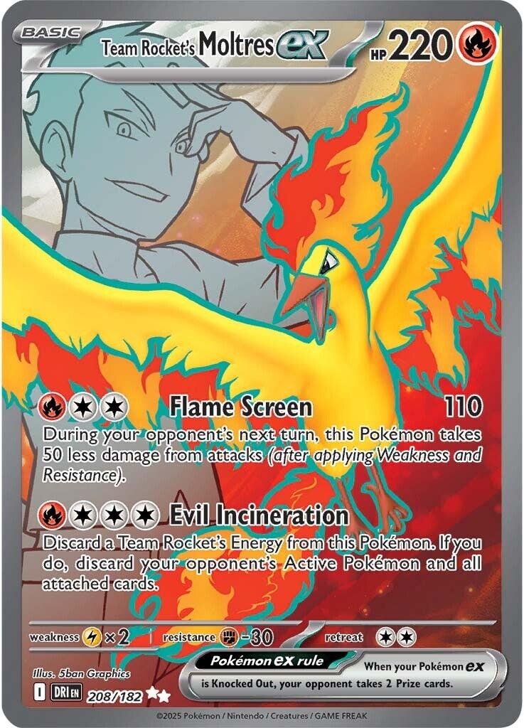 Team Rocket's Moltres ex (208/182) [Scarlet & Violet: Destined Rivals] | I Want That Stuff Brandon