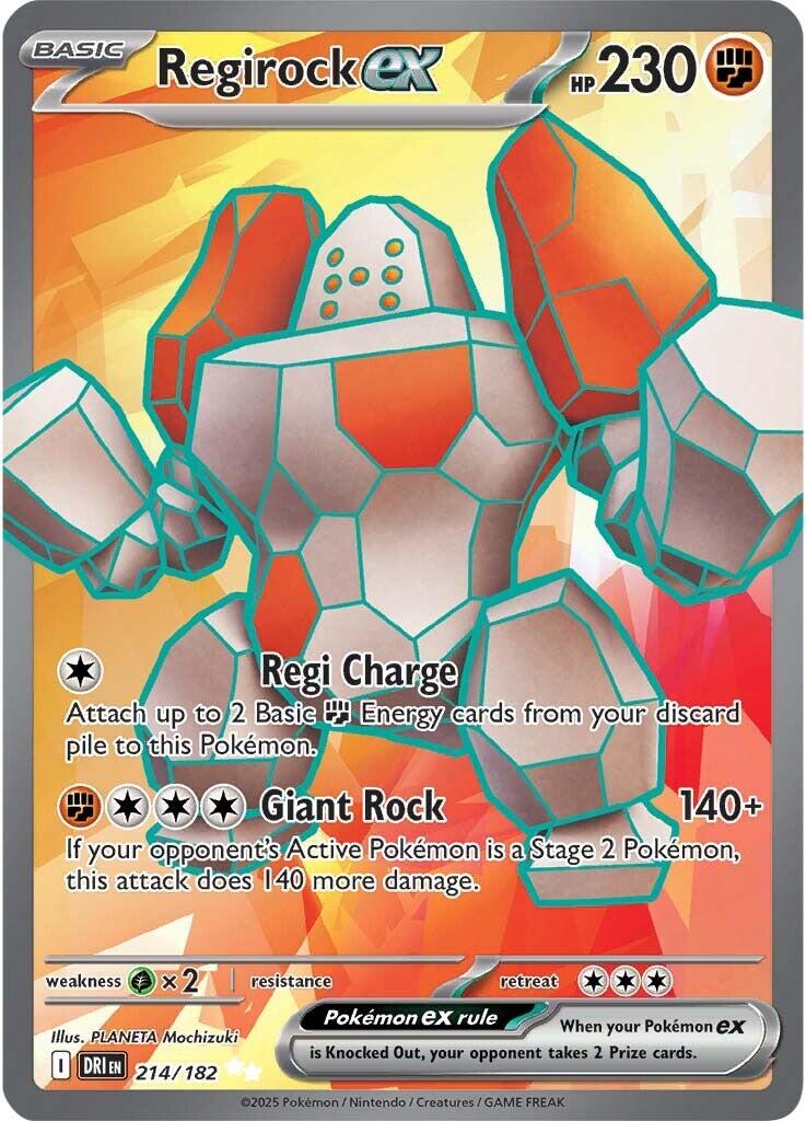 Regirock ex (214/182) [Scarlet & Violet: Destined Rivals] | I Want That Stuff Brandon