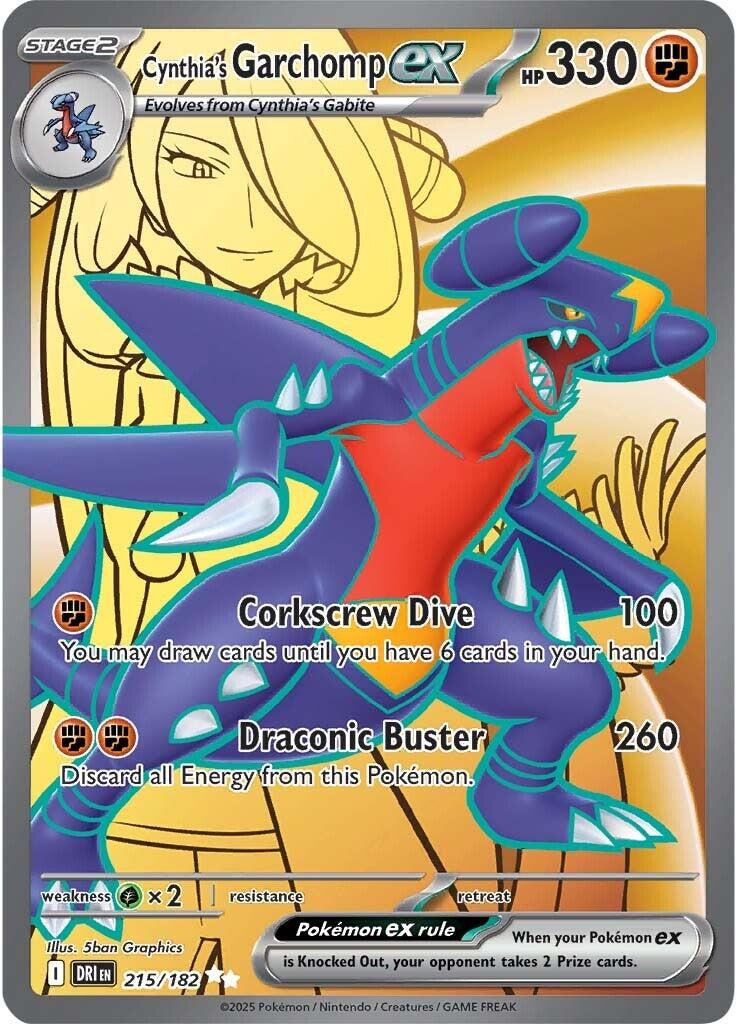 Cynthia's Garchomp ex (215/182) [Scarlet & Violet: Destined Rivals] | I Want That Stuff Brandon