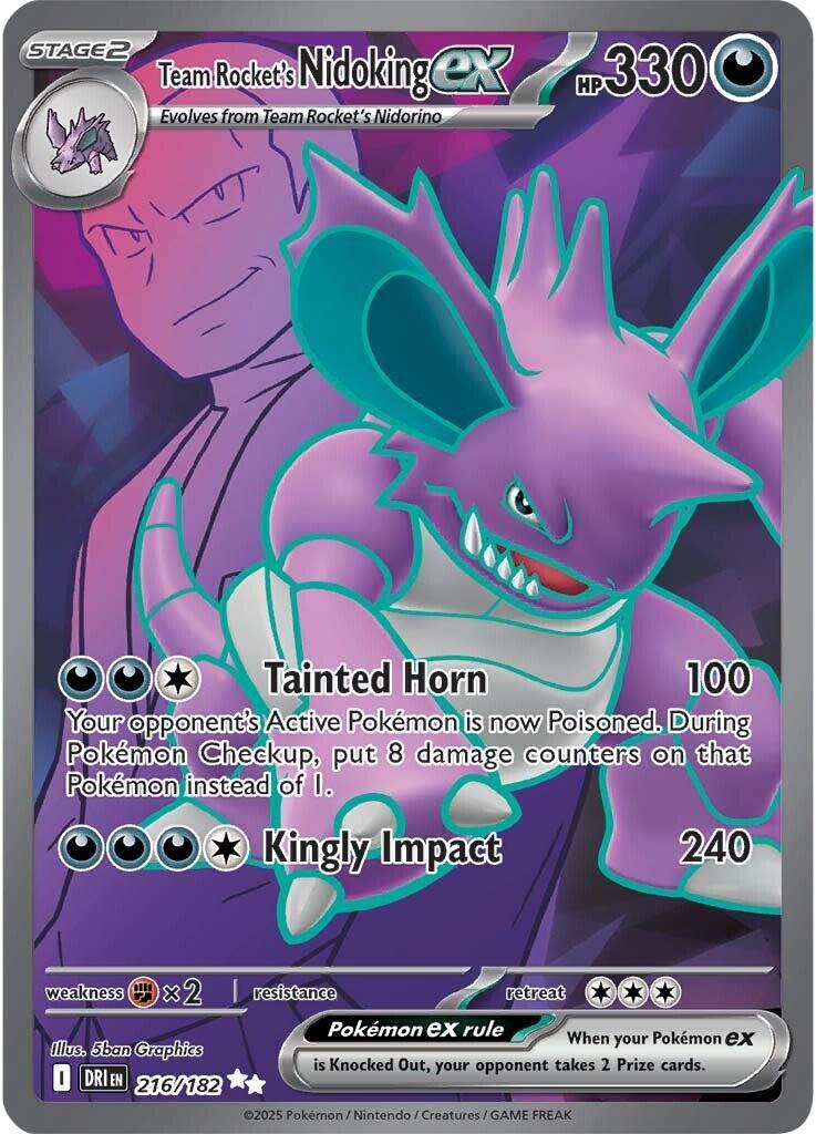 Team Rocket's Nidoking ex (216/182) [Scarlet & Violet: Destined Rivals] | I Want That Stuff Brandon