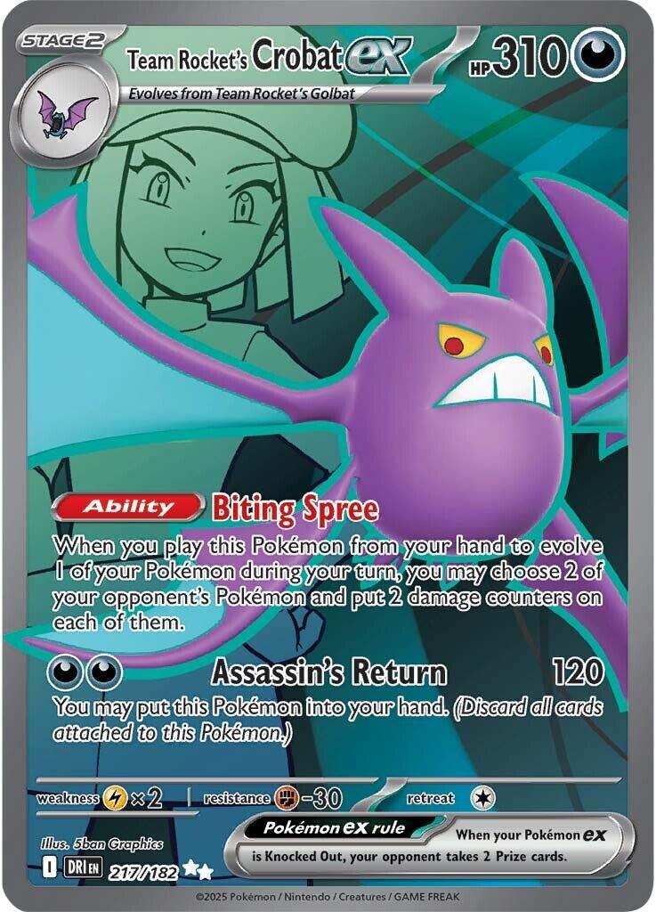 Team Rocket's Crobat ex (217/182) [Scarlet & Violet: Destined Rivals] | I Want That Stuff Brandon
