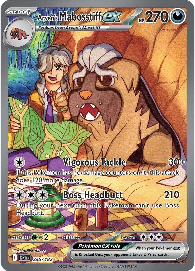 Arven's Mabosstiff ex (235/182) [Scarlet & Violet: Destined Rivals] | I Want That Stuff Brandon