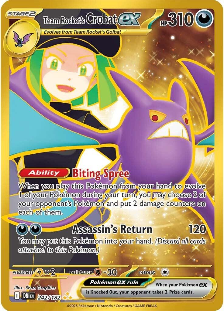 Team Rocket's Crobat ex (242/182) [Scarlet & Violet: Destined Rivals] | I Want That Stuff Brandon