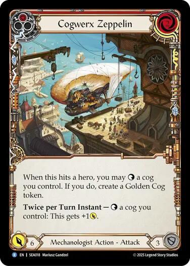 Cogwerx Zeppelin (Red) [SEA018] (High Seas)  Rainbow Foil | I Want That Stuff Brandon