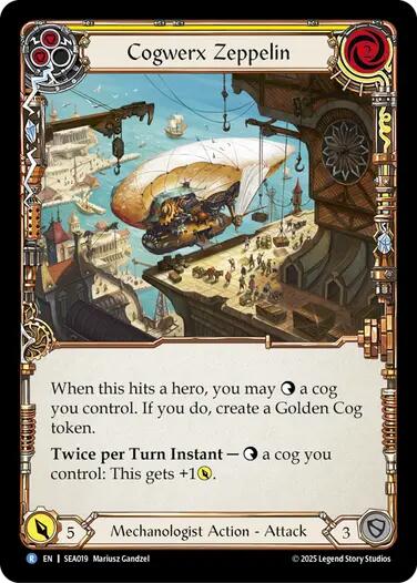 Cogwerx Zeppelin (Yellow) [SEA019] (High Seas)  Rainbow Foil | I Want That Stuff Brandon
