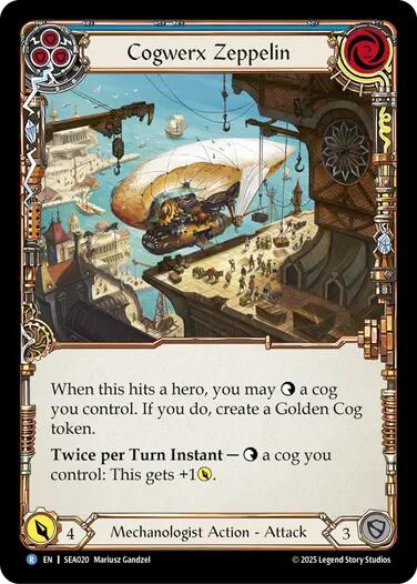 Cogwerx Zeppelin (Blue) [SEA020] (High Seas)  Rainbow Foil | I Want That Stuff Brandon