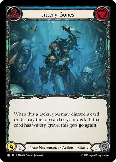Jittery Bones (Blue) [SEA070] (High Seas)  Rainbow Foil | I Want That Stuff Brandon