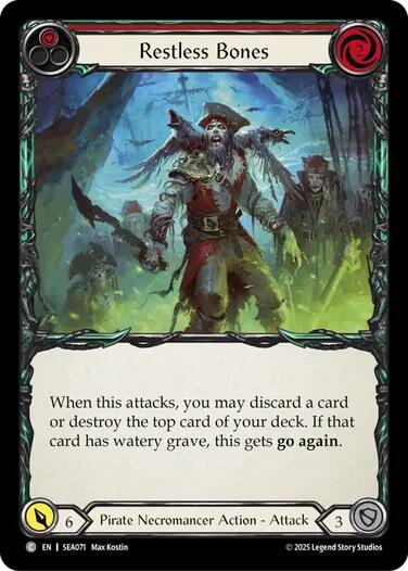 Restless Bones (Red) [SEA071] (High Seas)  Rainbow Foil | I Want That Stuff Brandon