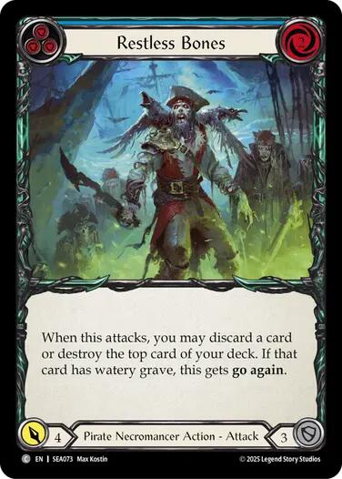 Restless Bones (Blue) [SEA073] (High Seas)  Rainbow Foil | I Want That Stuff Brandon