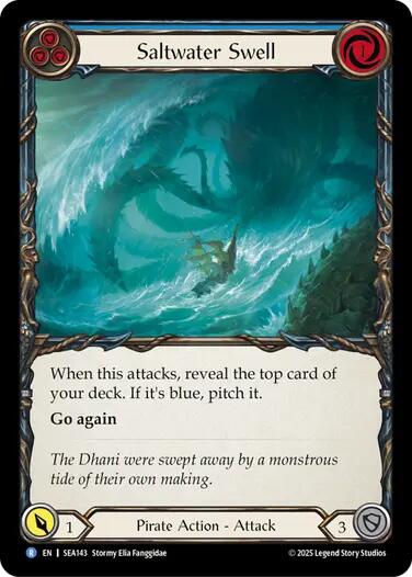Saltwater Swell (Blue) [SEA143] (High Seas)  Rainbow Foil | I Want That Stuff Brandon
