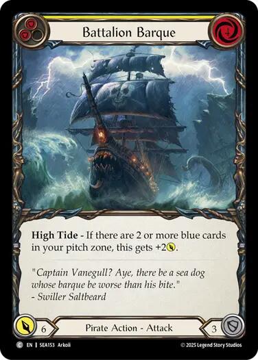 Battalion Barque (Yellow) [SEA153] (High Seas)  Rainbow Foil | I Want That Stuff Brandon