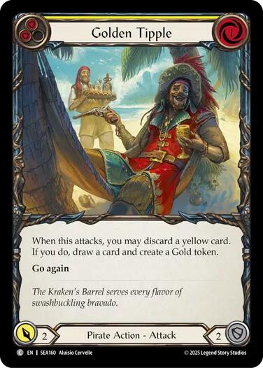 Golden Tipple (Yellow) [SEA160] (High Seas)  Rainbow Foil | I Want That Stuff Brandon