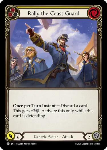 Rally the Coast Guard (Yellow) [SEA224] (High Seas)  Rainbow Foil | I Want That Stuff Brandon