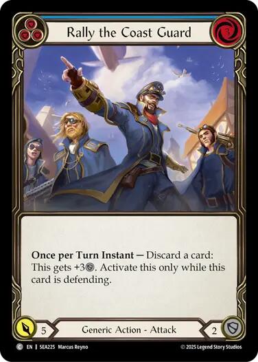 Rally the Coast Guard (Blue) [SEA225] (High Seas)  Rainbow Foil | I Want That Stuff Brandon