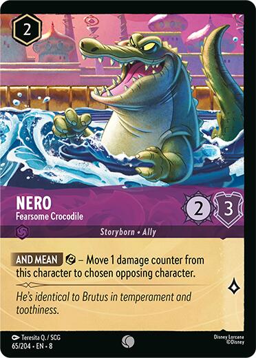Nero - Fearsome Crocodile (Cold Foil) (65/204) [Reign of Jafar] | I Want That Stuff Brandon