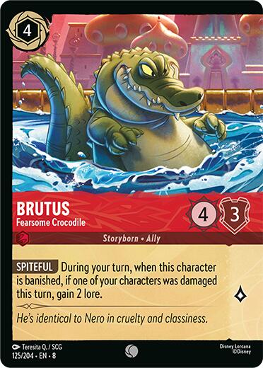 Brutus - Fearsome Crocodile (Cold Foil) (125/204) [Reign of Jafar] | I Want That Stuff Brandon