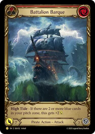 Battalion Barque (Red) (Treasure) [SEA152] (High Seas)  Cold Foil | I Want That Stuff Brandon