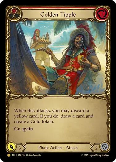 Golden Tipple (Red) (Treasure) [SEA159] (High Seas)  Cold Foil | I Want That Stuff Brandon