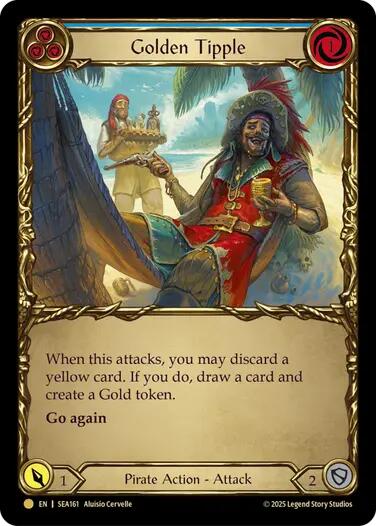 Golden Tipple (Blue) (Treasure) [SEA161] (High Seas)  Cold Foil | I Want That Stuff Brandon