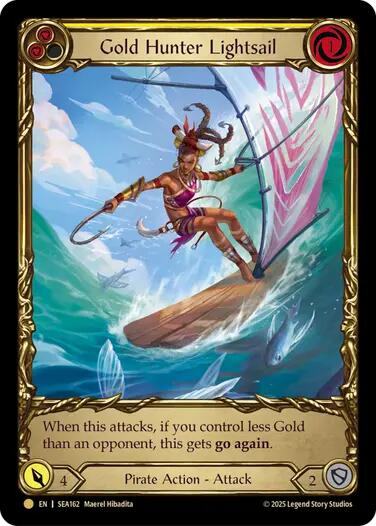 Gold Hunter Lightsail (Treasure) [SEA162] (High Seas)  Cold Foil | I Want That Stuff Brandon