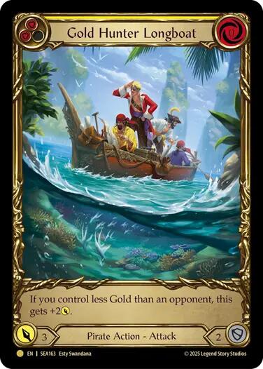 Gold Hunter Longboat (Treasure) [SEA163] (High Seas)  Cold Foil | I Want That Stuff Brandon