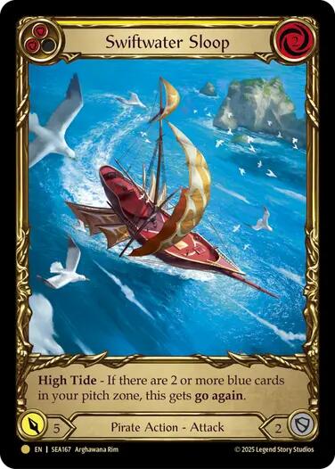 Swiftwater Sloop (Yellow) (Treasure) [SEA167] (High Seas)  Cold Foil | I Want That Stuff Brandon
