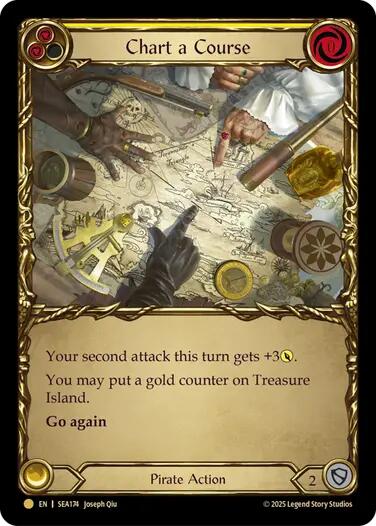 Chart a Course (Yellow) (Treasure) [SEA174] (High Seas)  Cold Foil | I Want That Stuff Brandon
