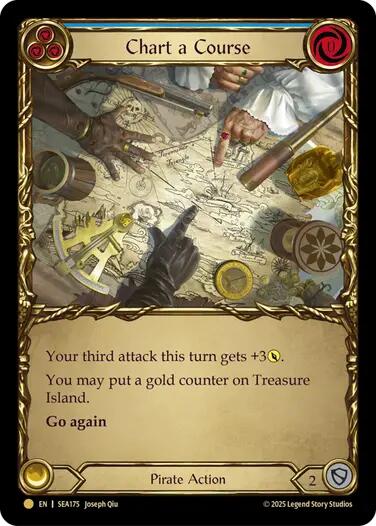 Chart a Course (Blue) (Treasure) [SEA175] (High Seas)  Cold Foil | I Want That Stuff Brandon