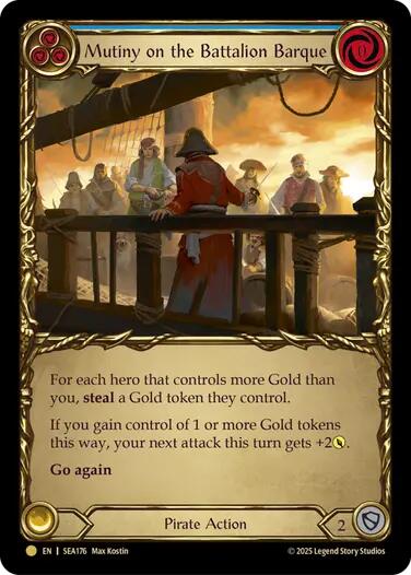 Mutiny on the Battalion Barque (Treasure) [SEA176] (High Seas)  Cold Foil | I Want That Stuff Brandon
