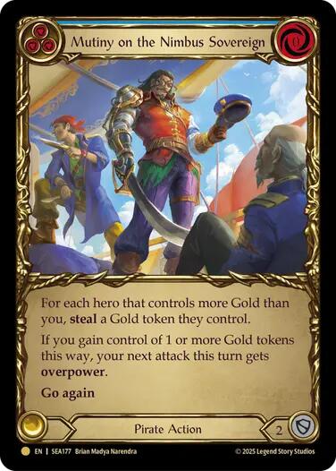 Mutiny on the Nimbus Sovereign (Treasure) [SEA177] (High Seas)  Cold Foil | I Want That Stuff Brandon