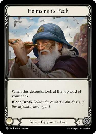Helmsman's Peak (Treasure) [SEA180] (High Seas)  Cold Foil | I Want That Stuff Brandon
