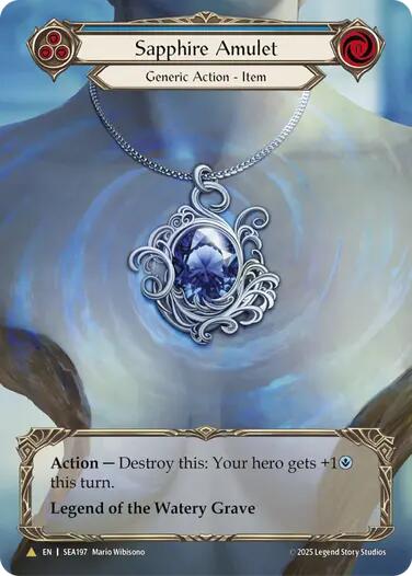 Sapphire Amulet (Treasure) [SEA197] (High Seas)  Cold Foil | I Want That Stuff Brandon