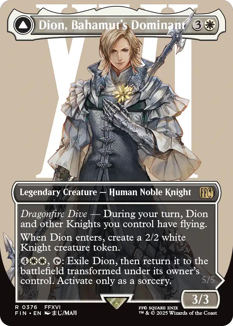 Dion, Bahamut's Dominant // Bahamut, Warden of Light (Borderless) [FINAL FANTASY] | I Want That Stuff Brandon