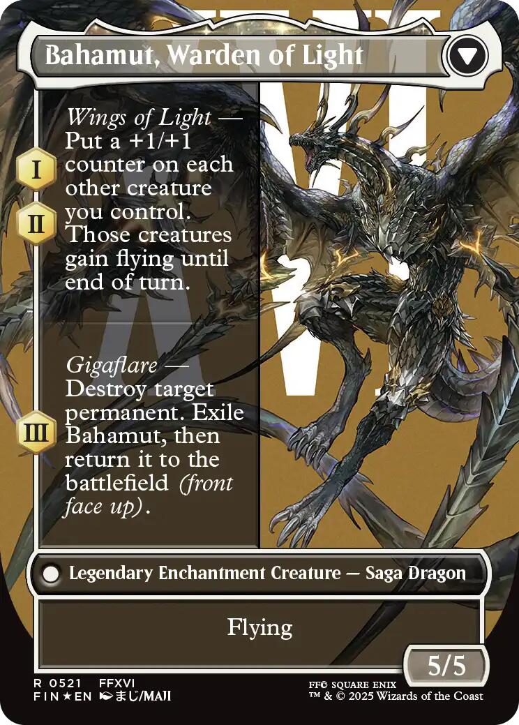 Dion, Bahamut's Dominant // Bahamut, Warden of Light (Borderless) (Surge Foil) [FINAL FANTASY] | I Want That Stuff Brandon