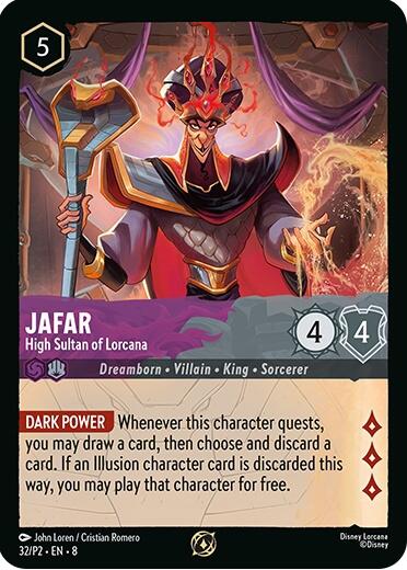 Jafar - High Sultan of Lorcana (Store Champion Participant) (32/P2) [Promo Cards] | I Want That Stuff Brandon