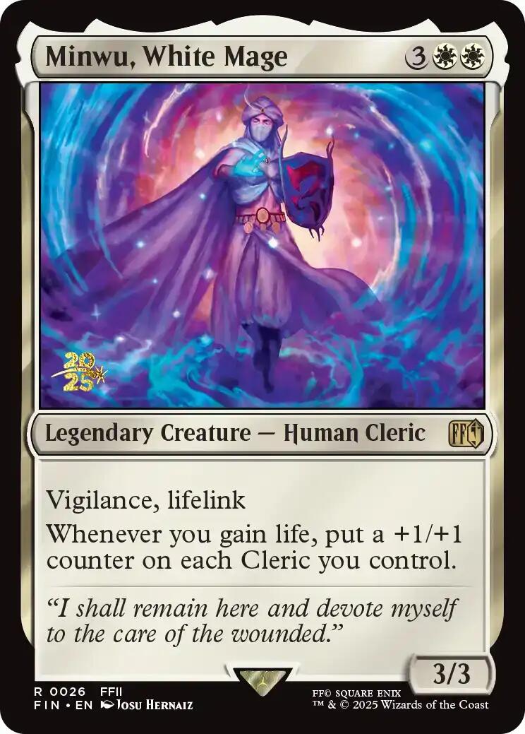 Minwu, White Mage [FINAL FANTASY Prerelease Promo] | I Want That Stuff Brandon