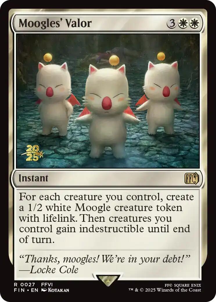 Moogles' Valor [FINAL FANTASY Prerelease Promo] | I Want That Stuff Brandon