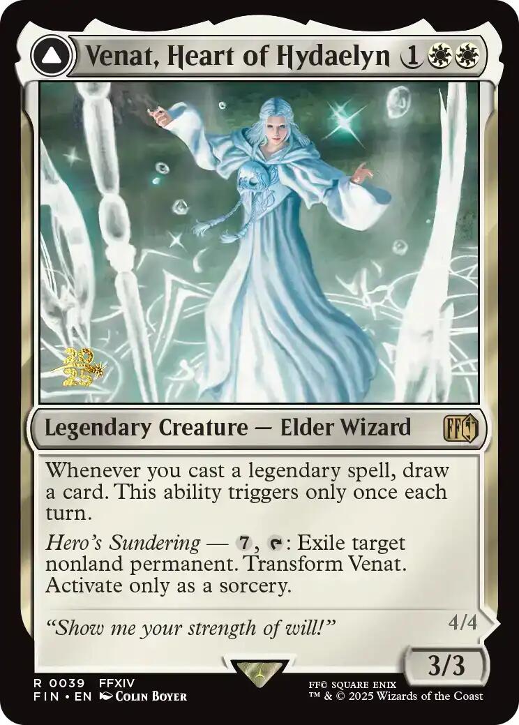 Venat, Heart of Hydaelyn // Hydaelyn, the Mothercrystal [FINAL FANTASY Prerelease Promo] | I Want That Stuff Brandon