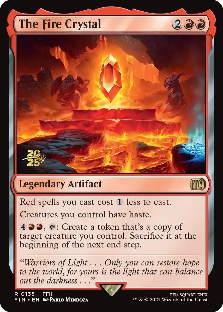 The Fire Crystal [FINAL FANTASY Prerelease Promo] | I Want That Stuff Brandon