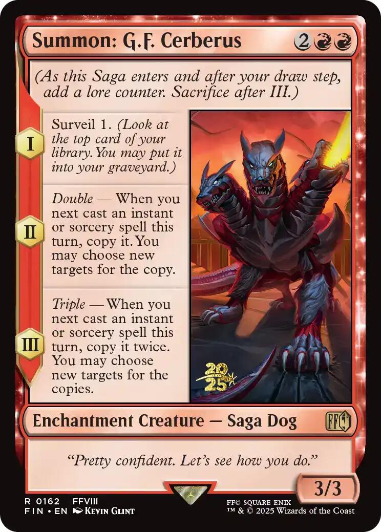 Summon: G.F. Cerberus [FINAL FANTASY Prerelease Promo] | I Want That Stuff Brandon