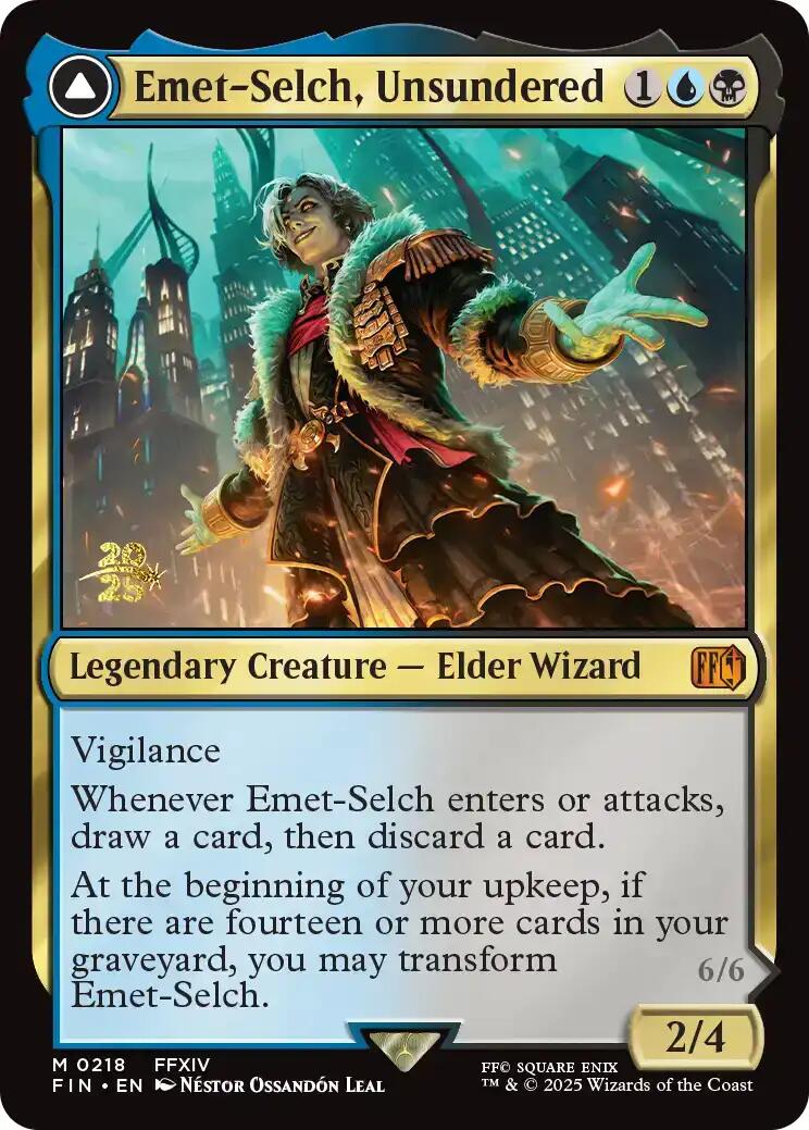 Emet-Selch, Unsundered // Hades, Sorcerer of Eld [FINAL FANTASY Prerelease Promo] | I Want That Stuff Brandon