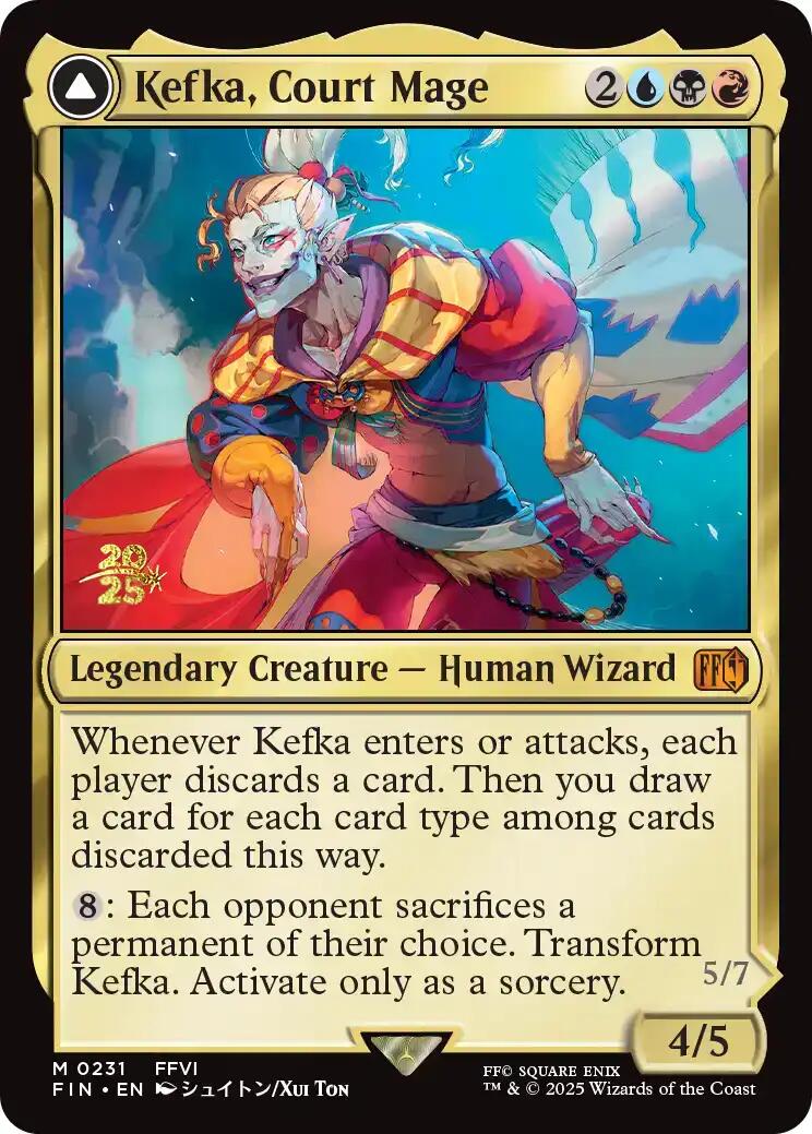 Kefka, Court Mage // Kefka, Ruler of Ruin [FINAL FANTASY Prerelease Promo] | I Want That Stuff Brandon