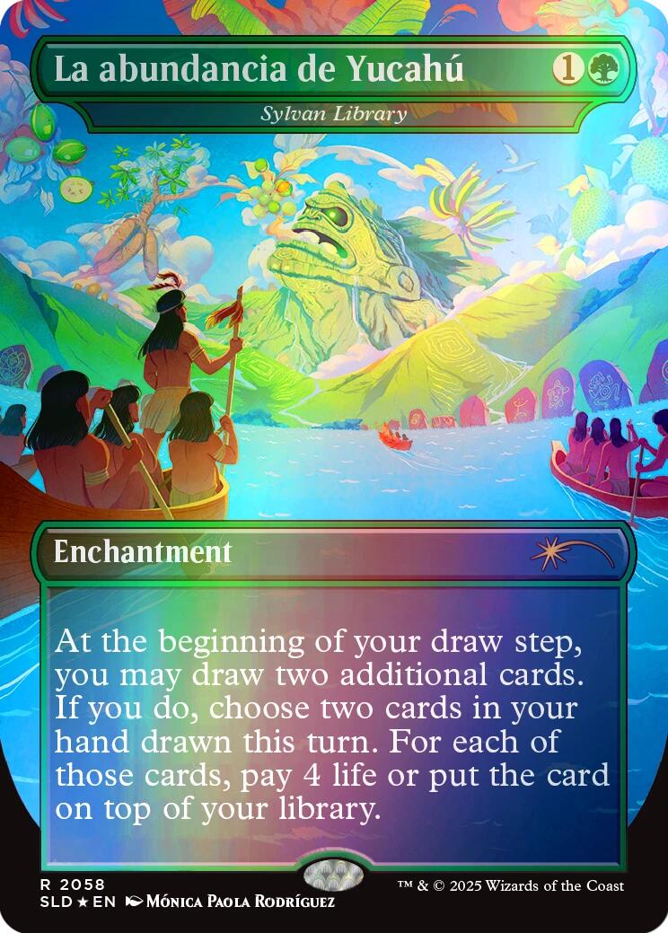 La abundancia de Yucahu - Sylvan Library (Rainbow Foil) [Secret Lair Drop Series] | I Want That Stuff Brandon